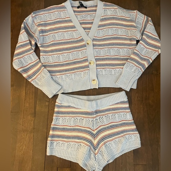 Forever 21 Pointelle Knit Sweater & Shorts Set - Picture 3 of 7